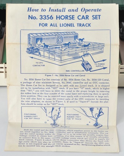 Vintage Lionel Train No 3356 Horse Car Set with Box Post War READ - Picture 16 of 16