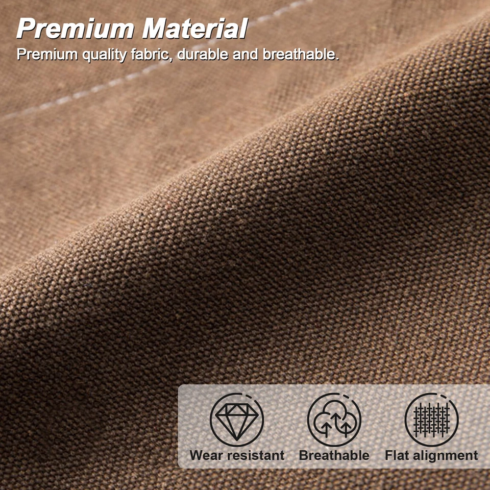 Mens Aprons Canvas Woodworking Vintage For Gardening Work Shop Apron Heavy Duty - Image 4 of 4