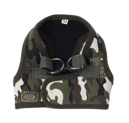 Dog Harness Vest, No Pull Adjustable, Green Camo Medium M Fits 14-15.5" Chest