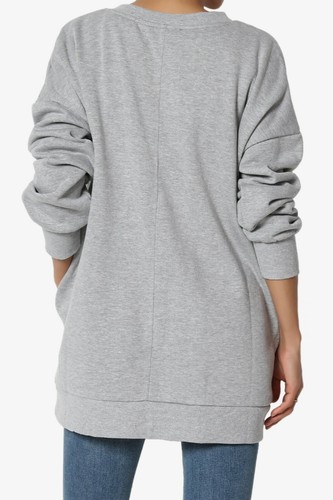 TheMogan S~3X Casual Cozy Oversized V-Neck Fleece Pullover Sweatshirts - Picture 147 of 229