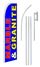 Marble  Granite Flag Flutter Feather Banner Swooper Extra Wide Bundle Kit