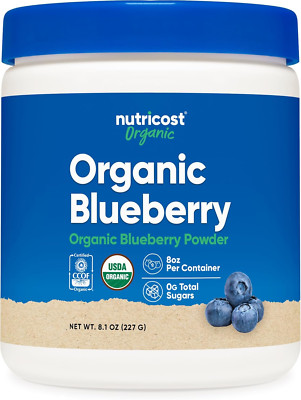 Nutricost Organic Blueberry Powder 8Oz (227 Grams) - Pure, Gluten Free, Non-Gmo,