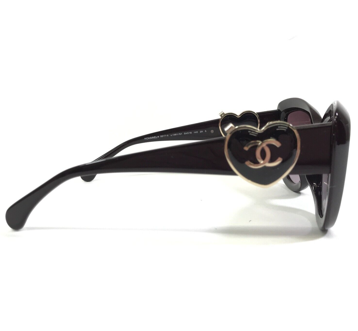 CHANEL Sunglasses 5517-A c.1461/S1 Purple Asian Fit Gold Frames w