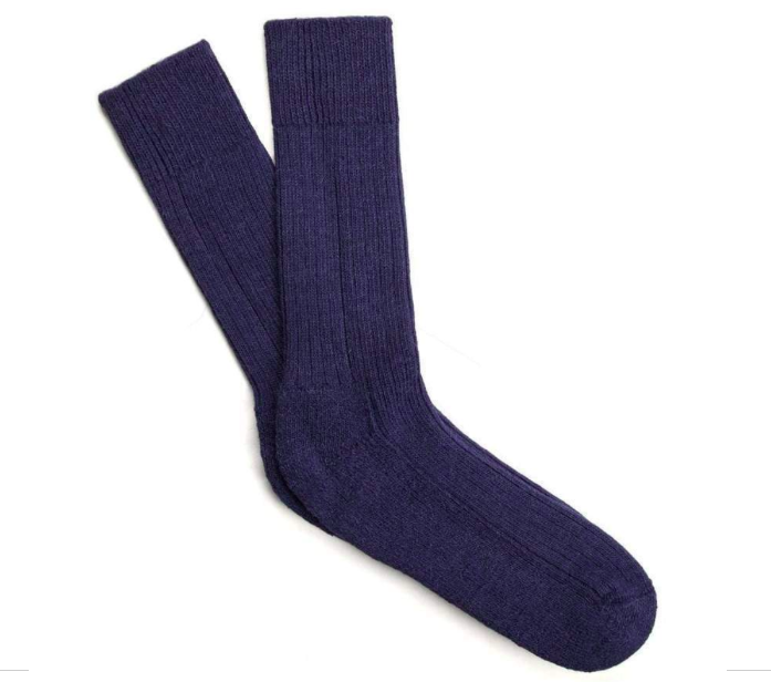 SAOLA Calzini stivali da passeggio blu navy 75% lana ALPACA con suola ad anello in spugna caldi termici