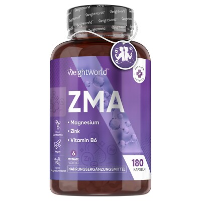 Zink & Magnesium - 180Kapseln - Vitamin B6 Immunsystem - Sport Fitness & Workout