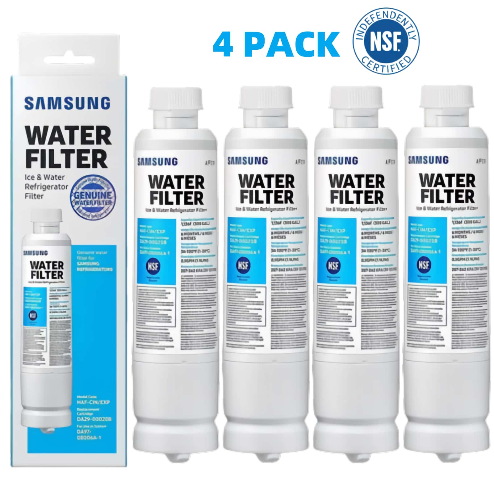 1/4 Pack Genuine Samsung DA29-00020B Refrigerator Water Filter New HAF-CIN/EXP
