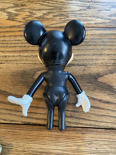 Vintage 7” Hard Plastic Mickey Mouse Posable Moveable Figure Disney - Picture 3 of 11