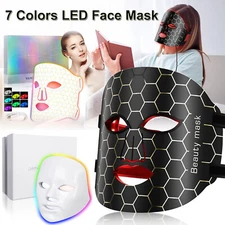 LED Light Therapy Face Mask 7 Colors Red Light Therapy Mask For Facial Skin Care