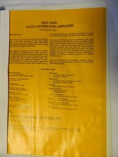 BTS BAA-3000 Audio Distribution Amplifier Installation Setup Notes
