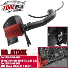 Cold Air Intake For GMC Sierra 1500 Chevy Silverado 1500 4.3L 5.3L 6.2L 2014-18