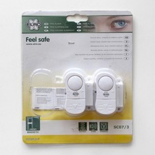 2x Elro feel safe window alarm, faulty original packaging, door alarm burglar protection mini alarms