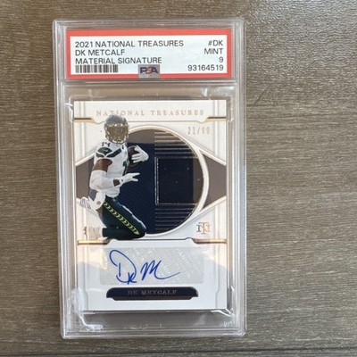 2021 National Treasures DK Metcalf Patch Auto /99 PSA 9 Seahawks