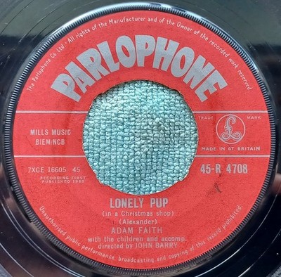 (8) Adam Faith - Lonely Pup (In A Christmas Shop) 7''
