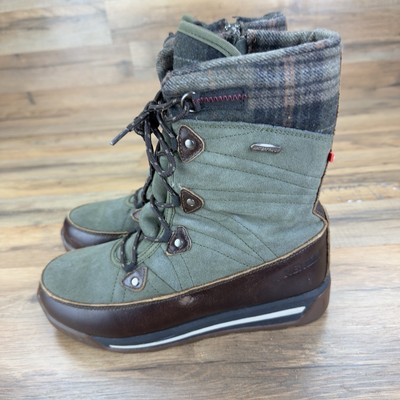 NexGrip Ice Boot Green Size 9  Wide Winter Boots Ice Spikes Zip up CANADA