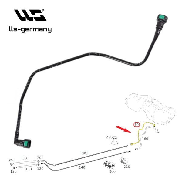 Kraftstoffleitung FüR Mercedes CLS 220CDI 250CDI 350CDI 2124702064-2124707664-image