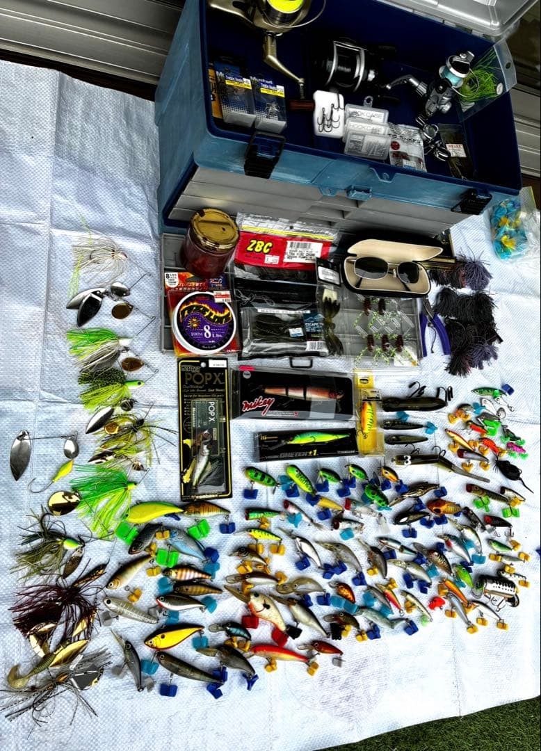 Megabass Bass Fishing Lure & Tackle Set 100+ Items, Used, Includes Reels & Gear - Image 9