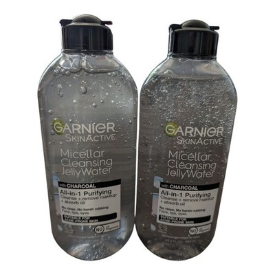 2X Garnier Micellar Cleansing Jelly Water All In 1  Charcoal Purifying Set Of 2 