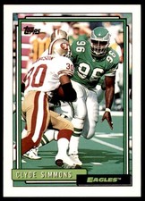 1992 Topps Clyde Simmons Philadelphia Eagles #14