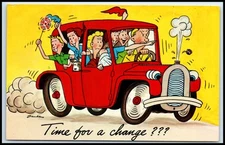 Postcard Time For A Change Semmes Motors Scarsdale NY R44