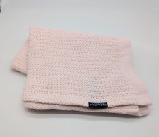 Living Textiles Australia Pink Waffle Knit Cotton Baby Security Blanket Lovey