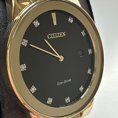 Citizen Eco-Drive Axiom Men's Diamond Accents Gold-Tone 40mm Watch AU1062-56G