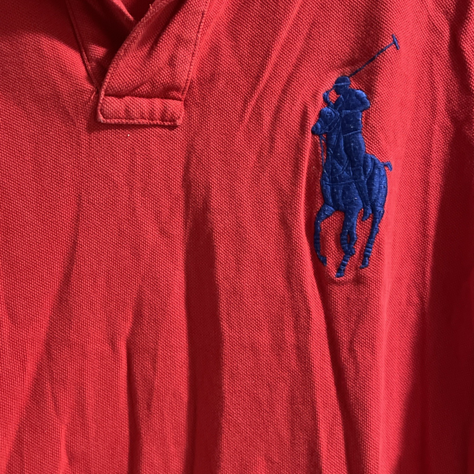 POLO RALPH LAUREN BIG PONY UOMO SU MISURA CAMICIA ROSSA TAGLIA LARGE #3