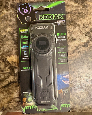 #ad Kodiak Krux 6K EDC 6000 Lumen Rechargeable LED Work Light Black $32.00