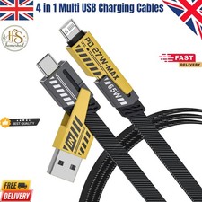 4 in 1 Multi USB PD Charger Charging Cable Cord For USB C Samsung Android
