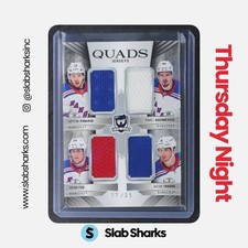 2020 UPPER DECK THE CUP PANARIN BUCHNEVICH FOX TROUBA QUADS JERSEYS /25