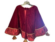 Decorative Red Cape Shawl As Is