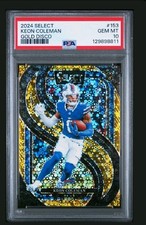 2024 Select Keon Coleman Gold Disco /10 PSA 10 4A