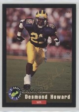 1992 Classic Draft Picks Auto Gold Edition Desmond Howard Auto h1f