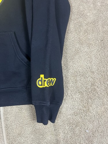 Drew House Skate Hoodie Men M Black Cotton Blend Long Sleeves Hooded Sweatshirt - Picture 3 of 10