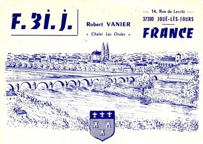 Joue Les Tours France F3IJ QSL Radio Postcard