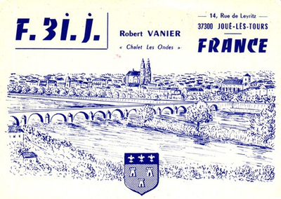 #ad Joue Les Tours France F3IJ QSL Radio Postcard $1.99