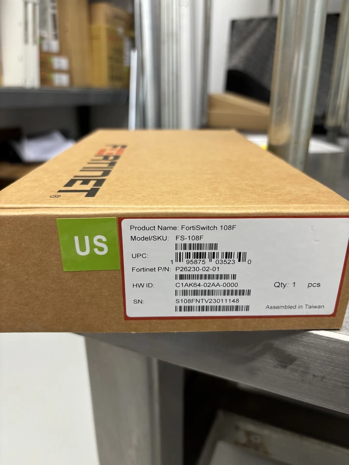 Fortinet FortiSwitch FS-108F-POE Switch Network Gigabit Ethernet New Open Box - Image 4 of 4