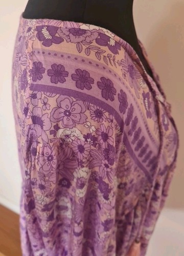 Mahli The Label Woodstock Gypsy Bohemian Purple Blouse L/XL As New - Picture 11 of 15