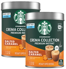 Starbucks Crema Collection Premium Instant Salted Caramel Coffee 7.12 oz x2 Pack
