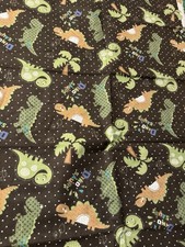 snuggle flannel fabric-1 Yard 12 - Dinosaur