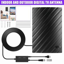 HD Broadcast Digital TV Antenna 1080P 4K 380 Miles Signal Amplifier Built-In NEW