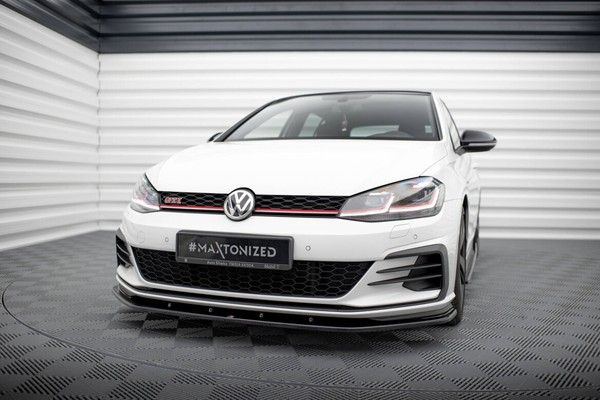 CUP Spoilerlippe FüR VW Golf 7 GTI Facelift Frontspoiler Schwert Spoiler Glanz-image