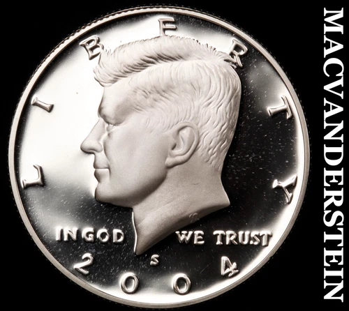 2004-S Silver Kennedy Half Dollar-Choice Gem Proof Lustrous No Reserve #i2712