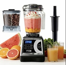 SPZTJK High Speed Blender, 2 in 1 Blender 1600W, 6 Functions, 10 Speeds, 3L Jar