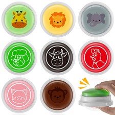 8 Pcs Animal Sounds Buzzer for Trivia Games, Answer Buzzers for Classroom, Fe...