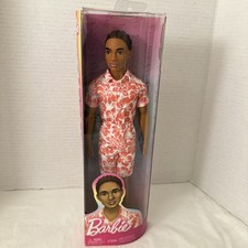 Barbie Fashionistas Ken 11" Doll #235 in Hawaiian Print Jumpsuit with Green S...