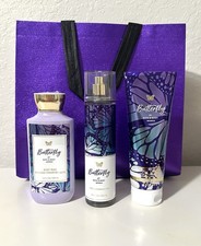 New Bath and Body Works BBW Butterfly 4 PC Full Size Gift Set