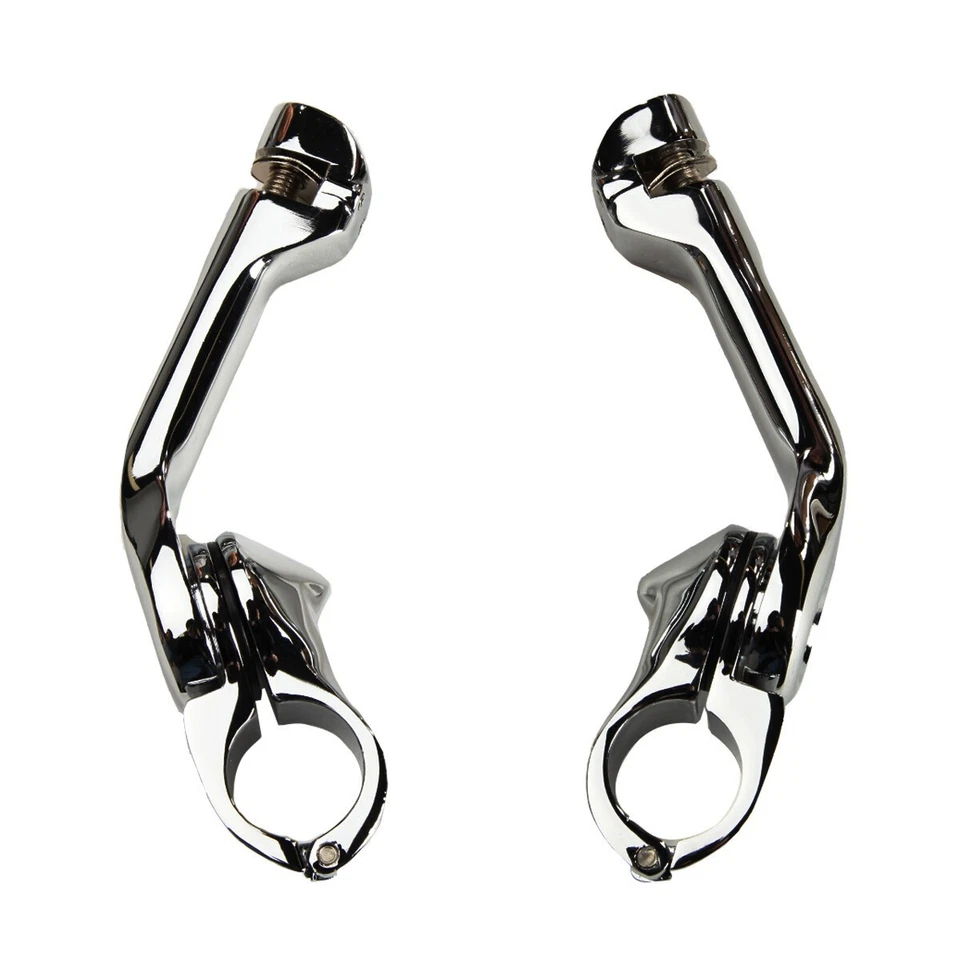 1-1/4" 32 mm montajes de clavija de pie de carretera abrazaderas de barra de choque para Harley Heritage Softail Foto 2 de 4