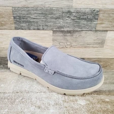 Birkenstock Domingo Mens Loafers Shoes Sz 11 Light Grey Suede Slip On Round Toe