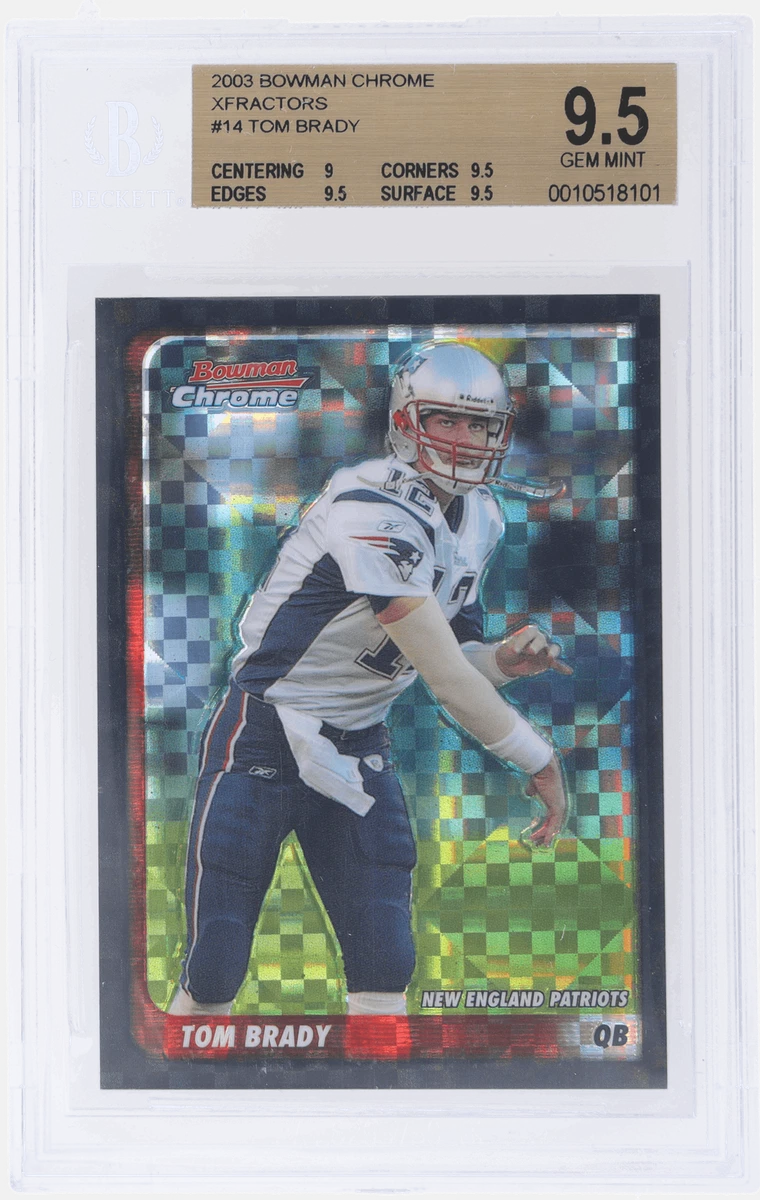 Bowman Tom Brady Beckett Grading Services (BGS) 9.5 Graded