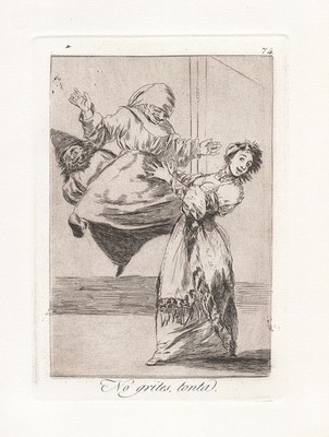 Francisco de Goya plate 74 from Los Caprichos etching Radierung grabado.